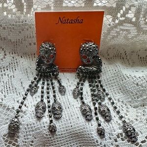 Skull Rhinestone Earrings